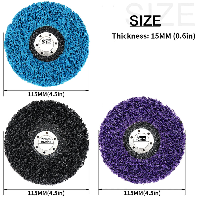 4/4.5/5 Inch Coral Disc Poly Strip Disc Diamond Grinding Wheel Flap Disc For Angle Grinder Rust Removal Cleaning Polishing Wheel