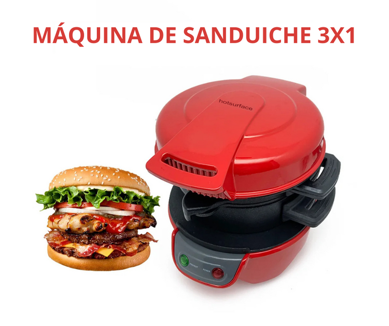 Máquina de sanduiche 3x1